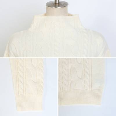 ケーブル編みモックネックニット / ゴルフウェア レディース モック