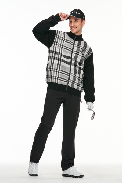 ゴルフ メンズ アウター リバーシブル 中綿 ニット ジャケット ゴルフ