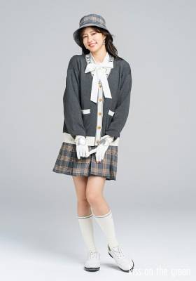 ゴルフ ニット カーディガン ロゴジャガードニットカーディガン