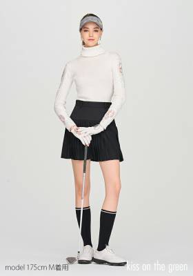 DUVETICA ゴルフウェア リブニットトップス ゴルフウエア】グラフィック柄ニットチュニック(ニット・セーター