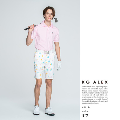 KG-ALEX サーフボード柄アジャスター付きハーフパンツ ゴルフ