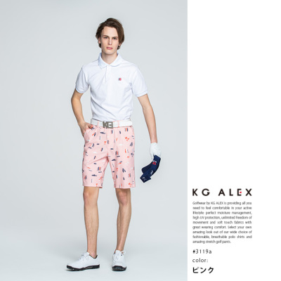 KG-ALEX サーフボード柄アジャスター付きハーフパンツ ゴルフ