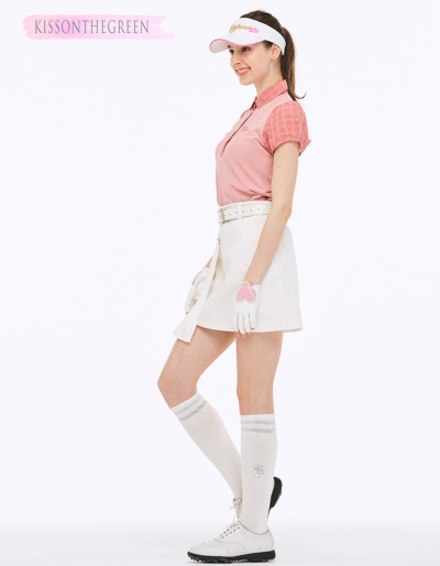 ゴルフ 半袖 ポロシャツ 無地 シンプル 定番ポロ シャツ / チェック柄