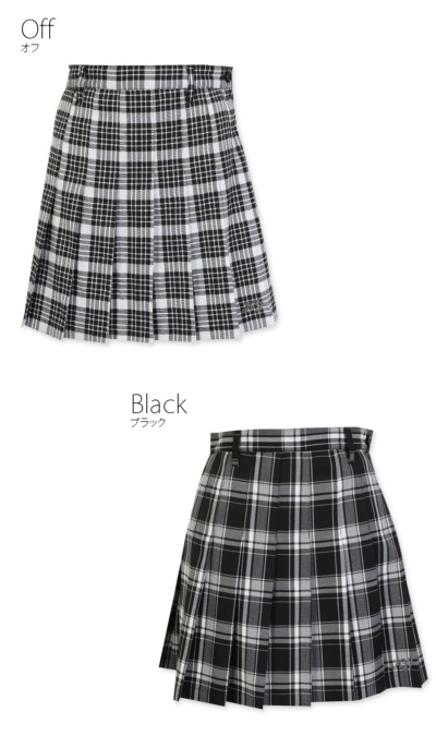 ゴルフ スカート おしゃれ モノトーン配色 スカート / チェック