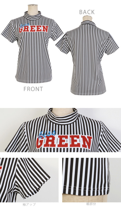 CPGゴルフ ストライプ モックネックシャツ CPGゴルフ ストライプ モックネックシャツ