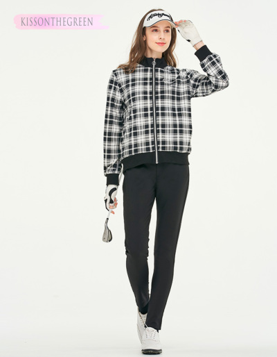 UNTITLED SPORTチェック柄ブルゾン L ゴルフウェア