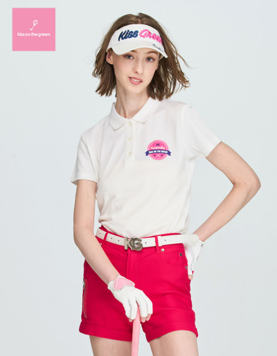 ゴルフ G/FORE レディース トップス ポロシャツ 半袖 シャツ（ピンク） G/FOREジーフォア ゴルフ ウェア レディー ポロシャツ 半袖