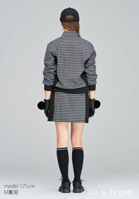 ゴルフウェアセット ブラック/チェック柄 新品未使用 ゴルフウェア レディース ゴルフ 長袖 セットアップ ギンガムチェック