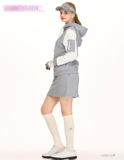 ニーハイにもなる！ロゴ刺繍入りシンプルハイソックス 定番 ゴルフ