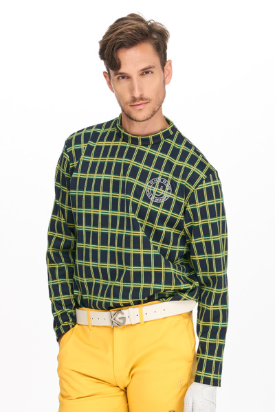 アウトレット1980円均一】ゴルフウェア メンズ チェック柄 シンプル