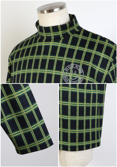 アウトレット1980円均一】ゴルフウェア メンズ チェック柄 シンプル