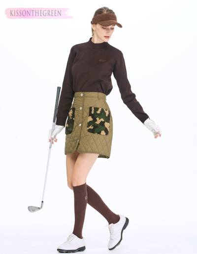 ゴルフウェア レディース ゴルフ スカート ファーポケット付き