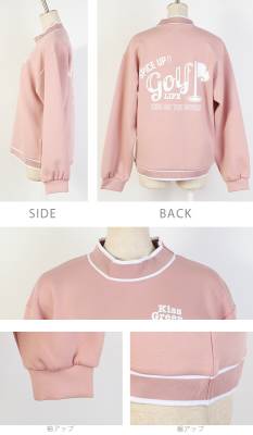 G/FORE レディース ゴルフ ダンボールニット風 ストレッチ⛳ UVケア ゴルフウェア レディース ゴルフ バックプリント入りダンボールニット