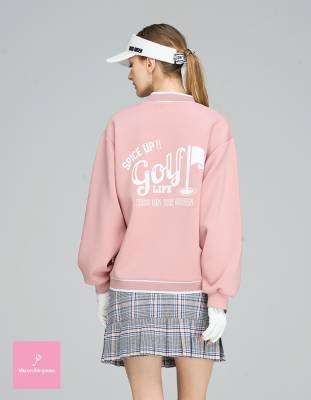 ゴルフウェア レディース ゴルフ バックプリント入りダンボールニット