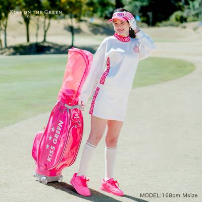 ゴルフウェア レディース ロゴジャガードリブ入りプルオーバー