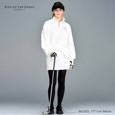 美品‼️ V12 ダンボールニット 千鳥柄 セットアップ ゴルフウェア L 千鳥格子柄切り替えトップス＆スカート上下セット / ゴルフ