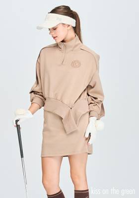 ゴルフウェア レディース クロスリブデザインダンボールニット上下