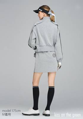 ゴルフウェア レディース クロスリブデザインダンボールニット上下