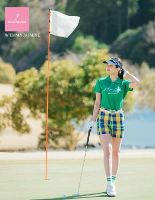 ゴルフウェア レディース パンツ ショーパン / チェック柄プリント