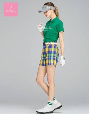 ゴルフウェア レディース パンツ ショーパン / チェック柄プリント