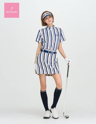 ★新品　タグ付き★archivio ストライプ柄 ゴルフスカート 36 ゴルフウェア レディース スカート 丈長め 柄 / ストライプ柄台形