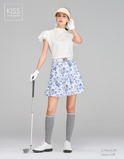 CPG GOLF シーピージーゴルフ　モックネック　フリル　シャツ　カットソー CPG GOLF シーピージーゴルフ モックネック フリル シャツ