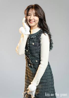 ゴルフウェア レディース ゴルフ ノースリ / パールボタン付きツイード