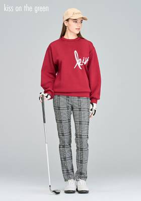 【新品】アドミラル ゴルフ チェック柄 パンツ L メンズ イエロー 映えカラー le coq sportif GOLF ルコックスポルティフ ゴルフ ゴルフウェア