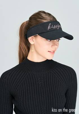 ゴルフ サンバイザー レディース / ロゴ入りツイルサンバイザー