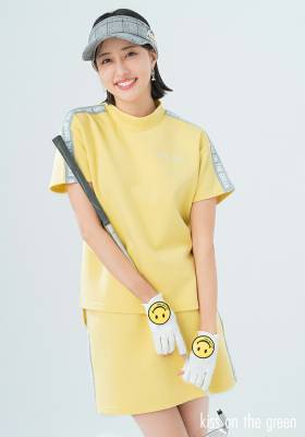 ロゴライン入り半袖プルオーバー＆スカート上下セット (スカートは