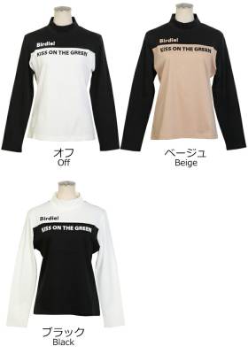 汗染み抑制の新素材】 ロゴ入りバイカラー長袖トップス / ゴルフウェア