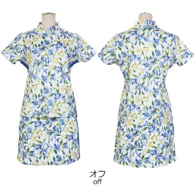 新品　49,500円　ブラック&ホワイト　花柄　パンツ　ゴルフ　セットアップ　M 2557_thumbnail.jpg