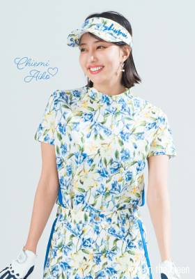 フラワー柄ツイルサンバイザー / ゴルフ サンバイザー