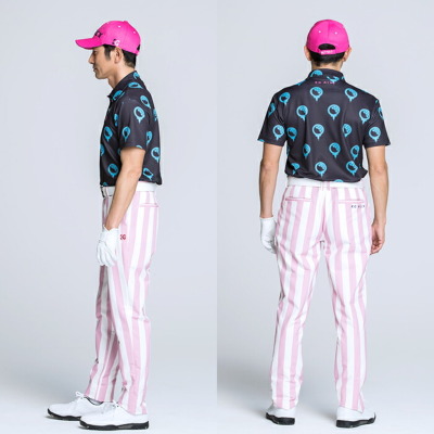 未使用)ブリーフィング ゴルフ メンズ 半袖ポロシャツ M ピンク PGM 夏用 メンズウェア ゴルフメンズウェア 半袖シャツ 半袖