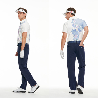 KG-ALEX ワールドマップ柄半袖ポロシャツ【吸水速乾・UV加工