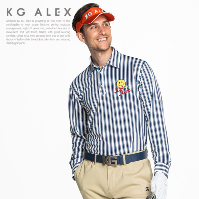 代引手数料&送料無料】ゴルフ メンズ KG-ALEX / スマイルワッペン刺繍