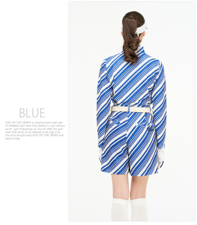 斜めストライプ柄プリント長袖シャツ＆キュロット上下セット