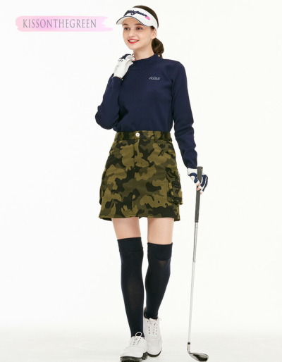 ゴルフウェア レディース スカート 迷彩 カモフラ 柄 スカート 