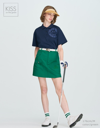 GUCCI - GUCCI グッチ ひざ丈スカート XS 青 【古着】【中古