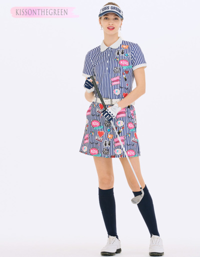 25Malbon レディース ゴルフウェア上下セット 半袖ポロ＋スカート夏 25Malbon レディース ゴルフウェア上下セット 半袖ポロ＋