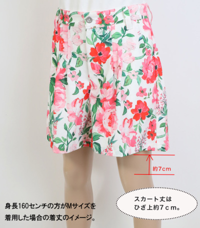 お値下げしました新品☆*:.。. o(≧▽≦)o キュロット夏　ゴルフ　鮮やか ゴルフ パンツ キュロットパンツ 花柄 / フラワープリント
