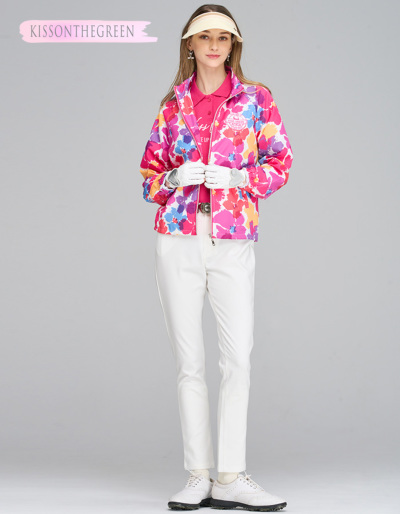 ゴルフウェア レディース アウター ジャケット / フラワープリント