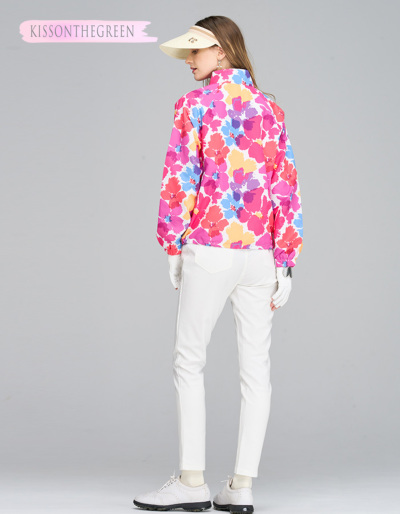 ゴルフウェア レディース アウター ジャケット / フラワープリント