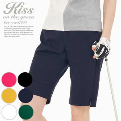 ゴルフ ハーフ パンツ 無地 定番 ストレッチ 通年素材 パンツ