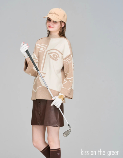 送料無料 ゴルフ スカート ボタン付きエコレザースカート インナー