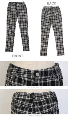 DWDレディース ゴルフパンツ チェック柄 楽天市場】チェック柄タックワイドパンツゴルフウェアレディース