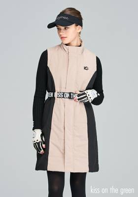 撥水加工】ゴルフウェア レディース ゴルフ ロゴベルト付き中綿 撥水加工】ゴルフウェア レディース ゴルフ ロゴベルト付き中綿