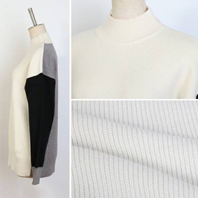 ゴルフウェア レディース モックネックニット 長袖 トップス