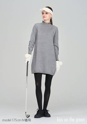 【KISS ON THE GREEN】ニットワンピース キスオンザグリーン ニットワンピース アイボリー×ネイビー