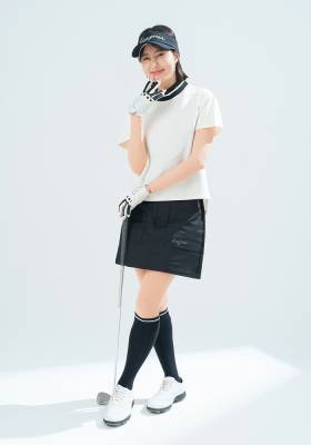 efficace チェック柄 接触冷感　ゴルフウェア レディース スリムフィット】 新定番 -3℃ひんやり体感 COOL FiT 肌をキレイ